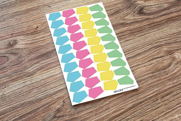 Bunte Klebepunkte für den Kalender